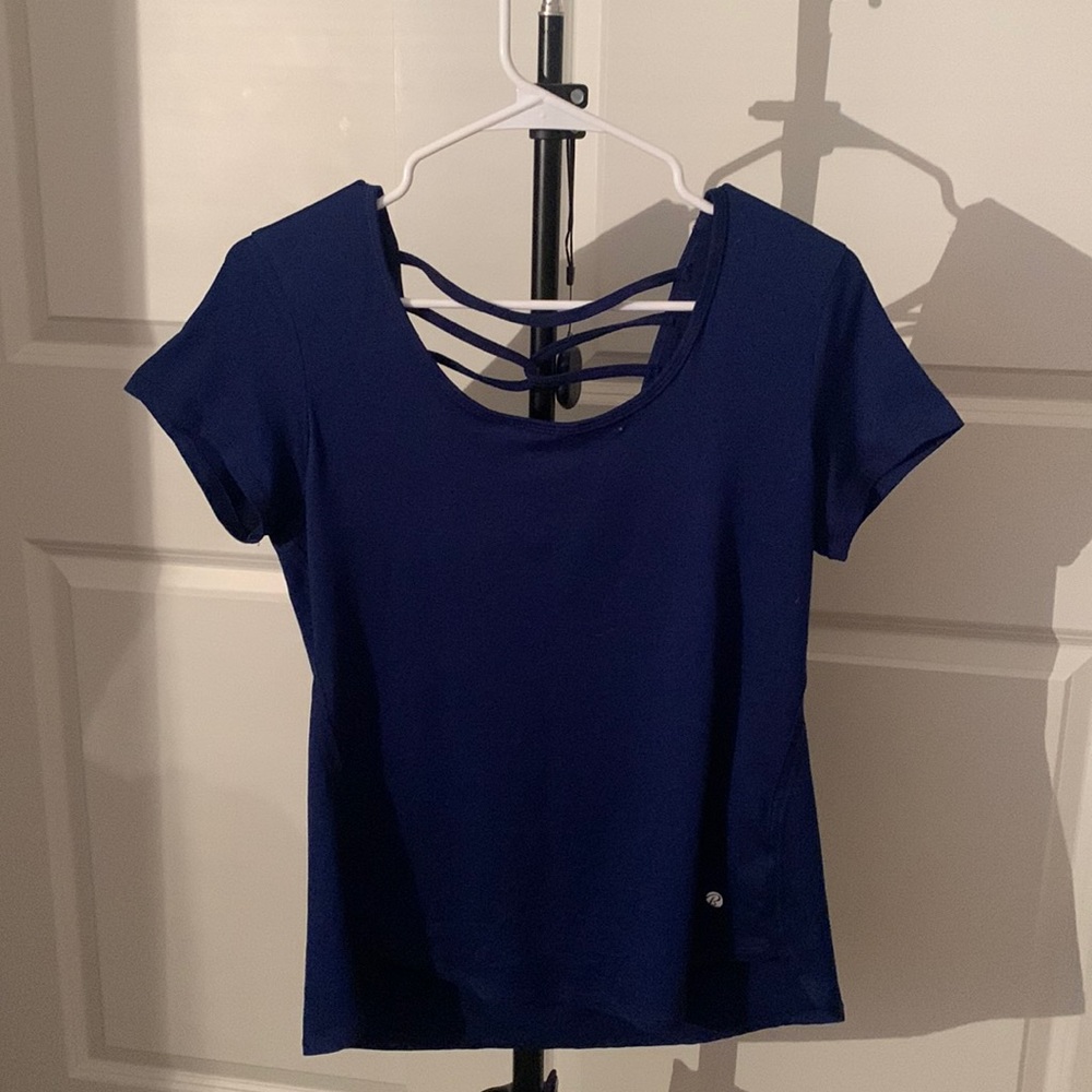Bally Total Fitness Navy Blue Athleisure Top